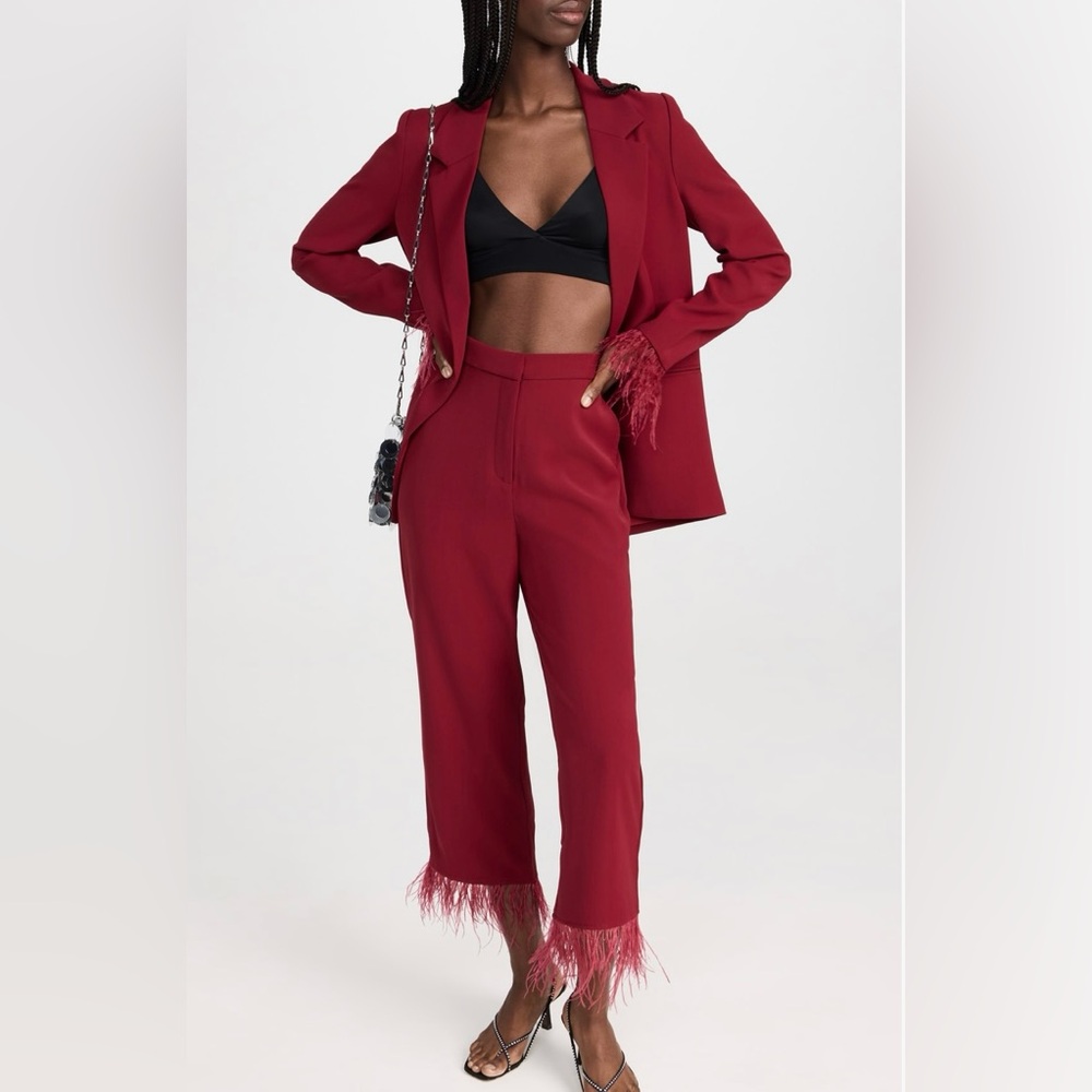 NWT WAYF Feather Trim Pants